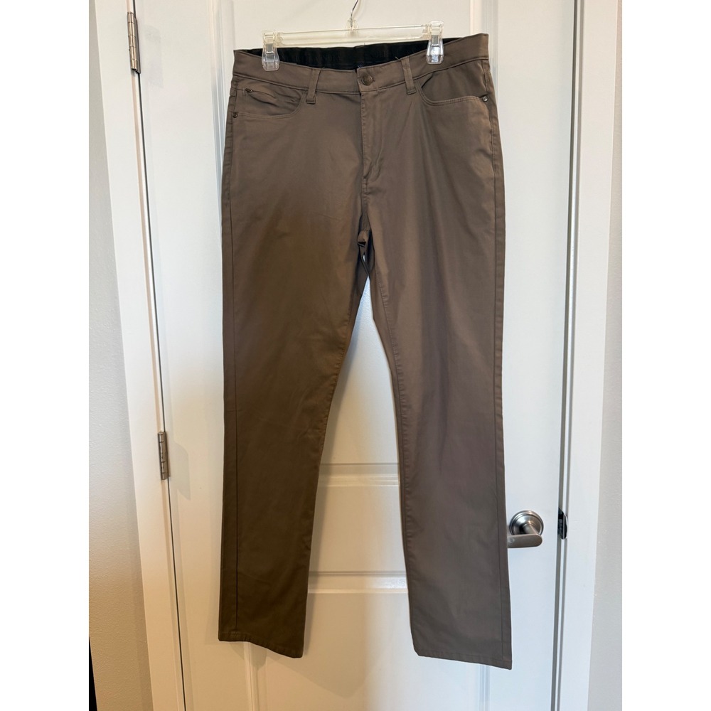 English Laundry Mens 5-Pocket Chino Pants Brown Khaki Stretch 34x34